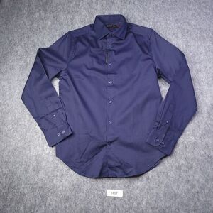 Dstrct & Row Men Dress Shirt Medium‎ Long Sleeve Blue